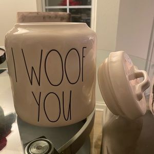 Rae Dunn “I Woof You” Treat Jar